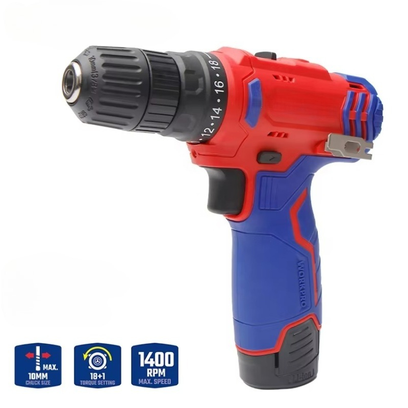 Power Tools Drill - Perceuse sans fil 12V 10mm, outil