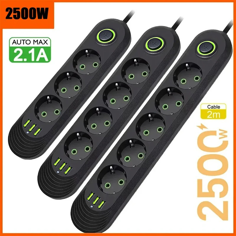Power Tools Extension - Prise secteur EU 2500W, multiprise avec