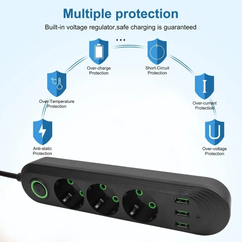 Prise secteur EU avec 3 ports  - Power Tools Extension avis et prix